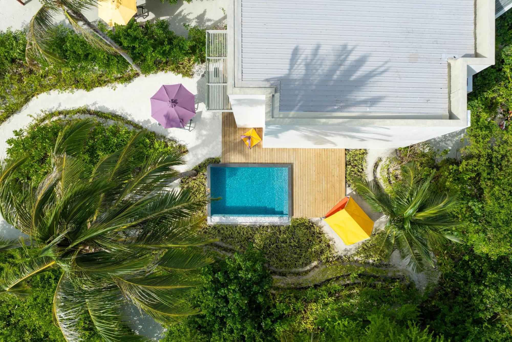 하드록 호텔 몰디브 Emboodhoo Lagoon 외부 사진 Villa 10, aerial view